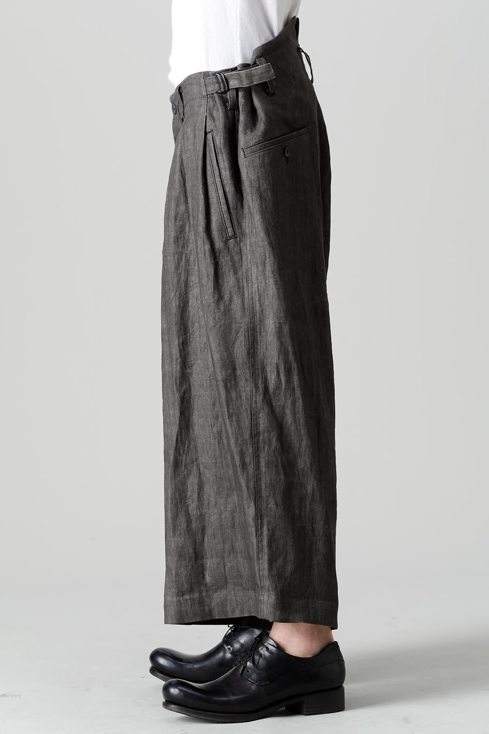 Cropped Straight Slacks Pants