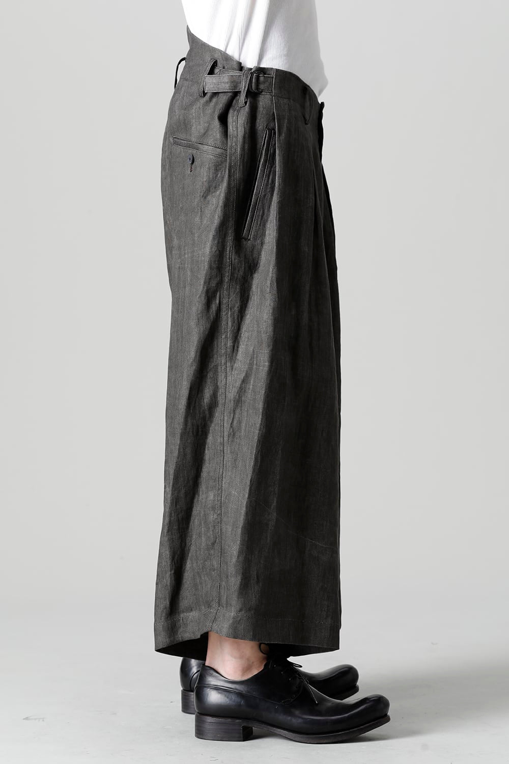 Cropped Straight Slacks Pants