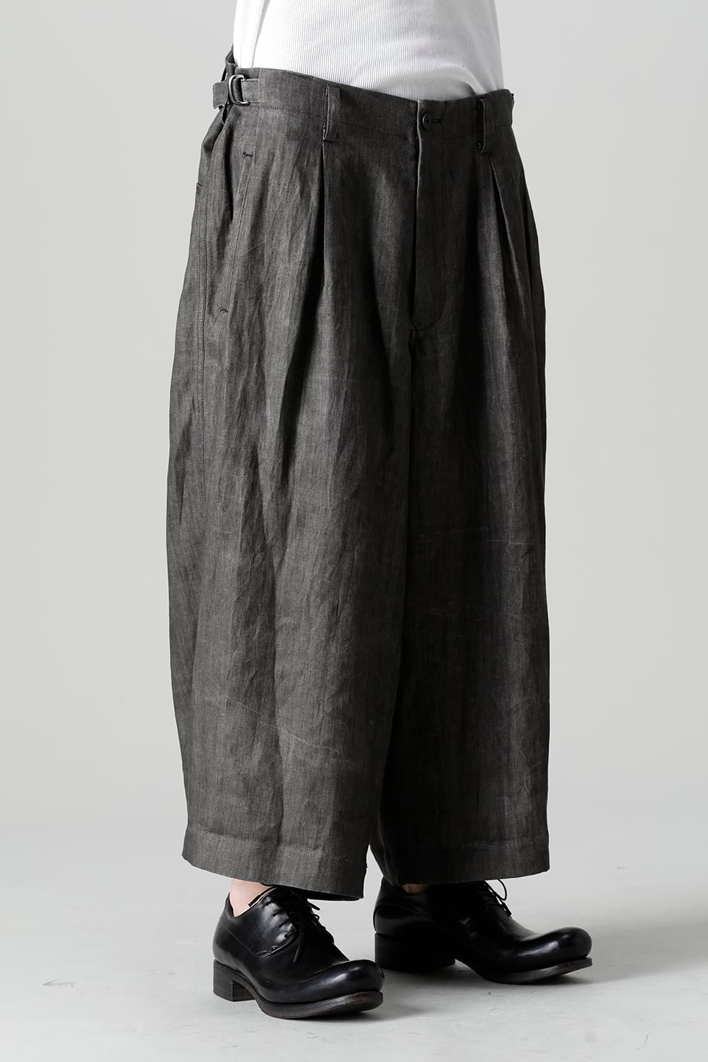 Cropped Straight Slacks Pants