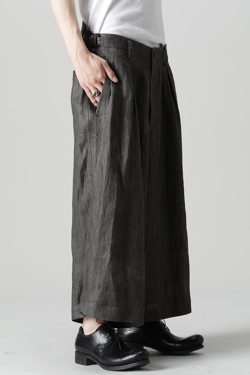 Cropped Straight Slacks Pants