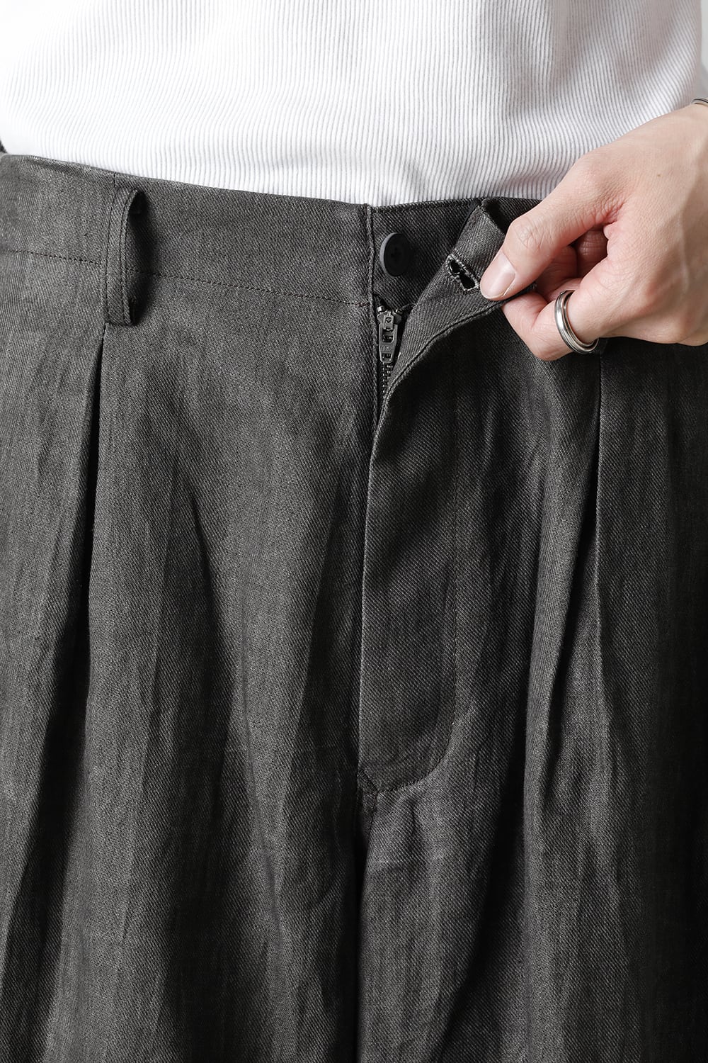 Cropped Straight Slacks Pants