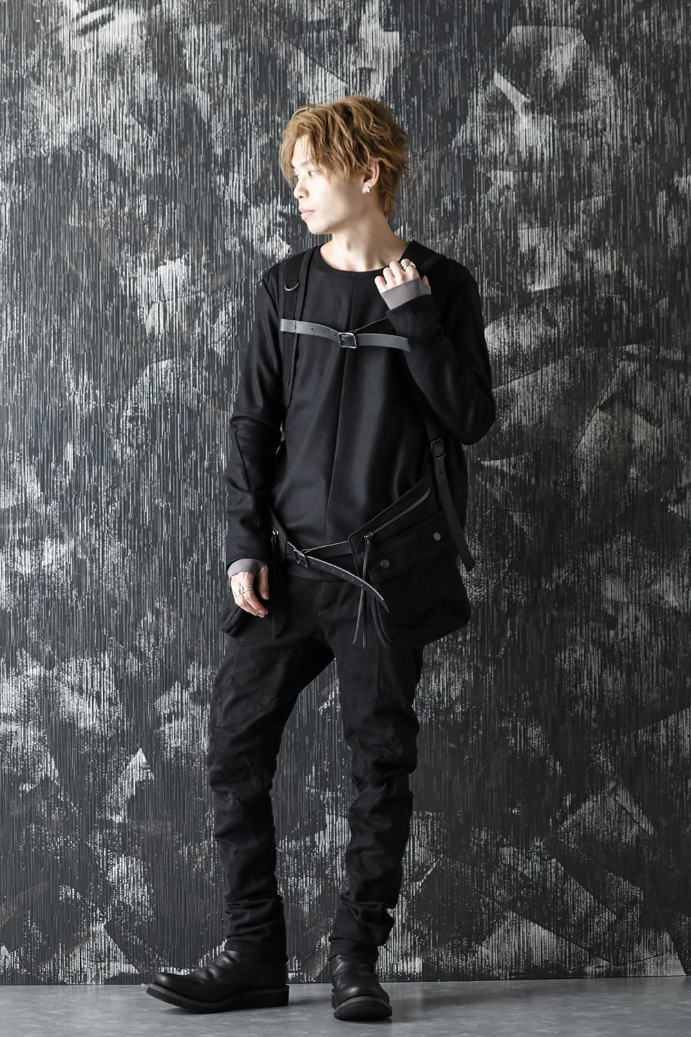 Jute x Cotton Military Twill Bag Attached Bag Pack Black