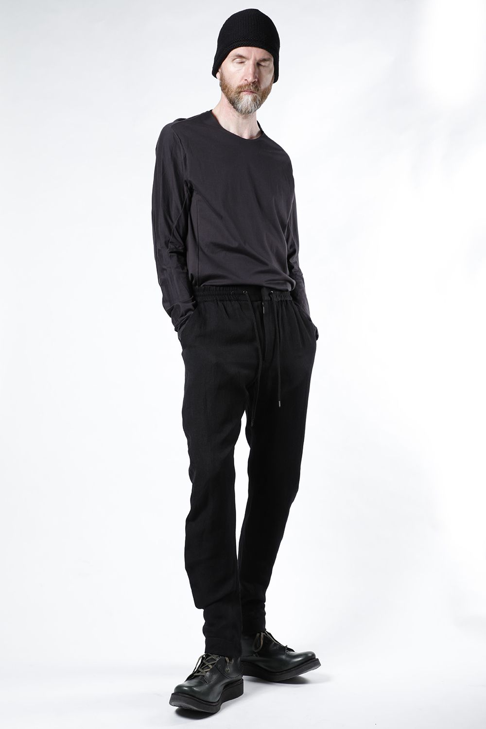 Slim pants wool canapa soft gabardine