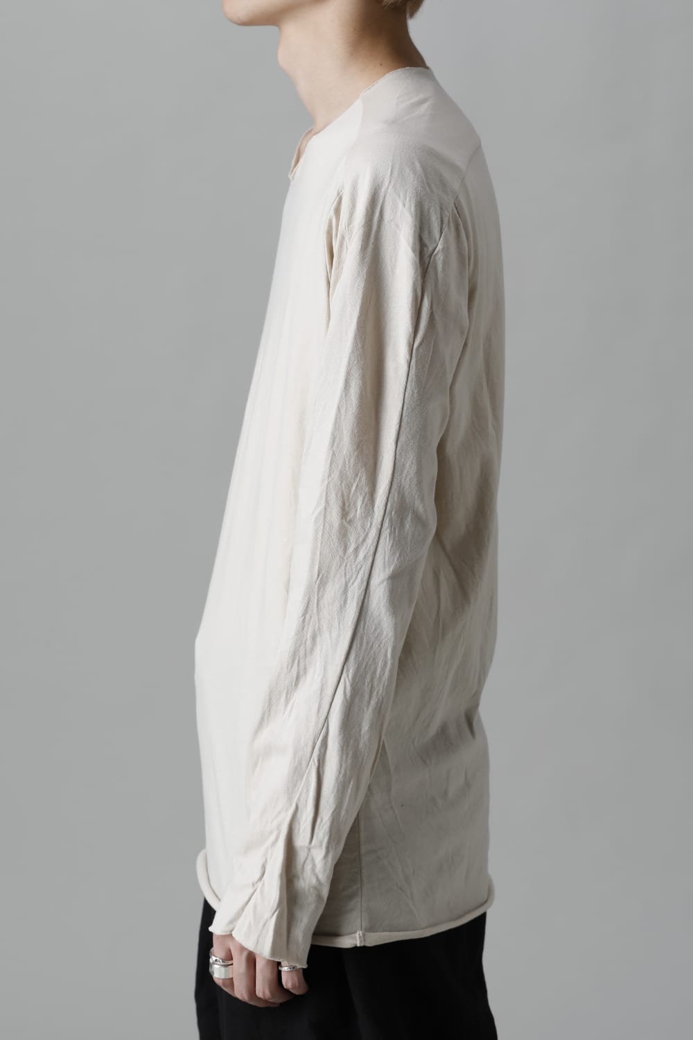 ライト ウェイト コットン ジャージー ロングスリーブ カットソー ベージュ