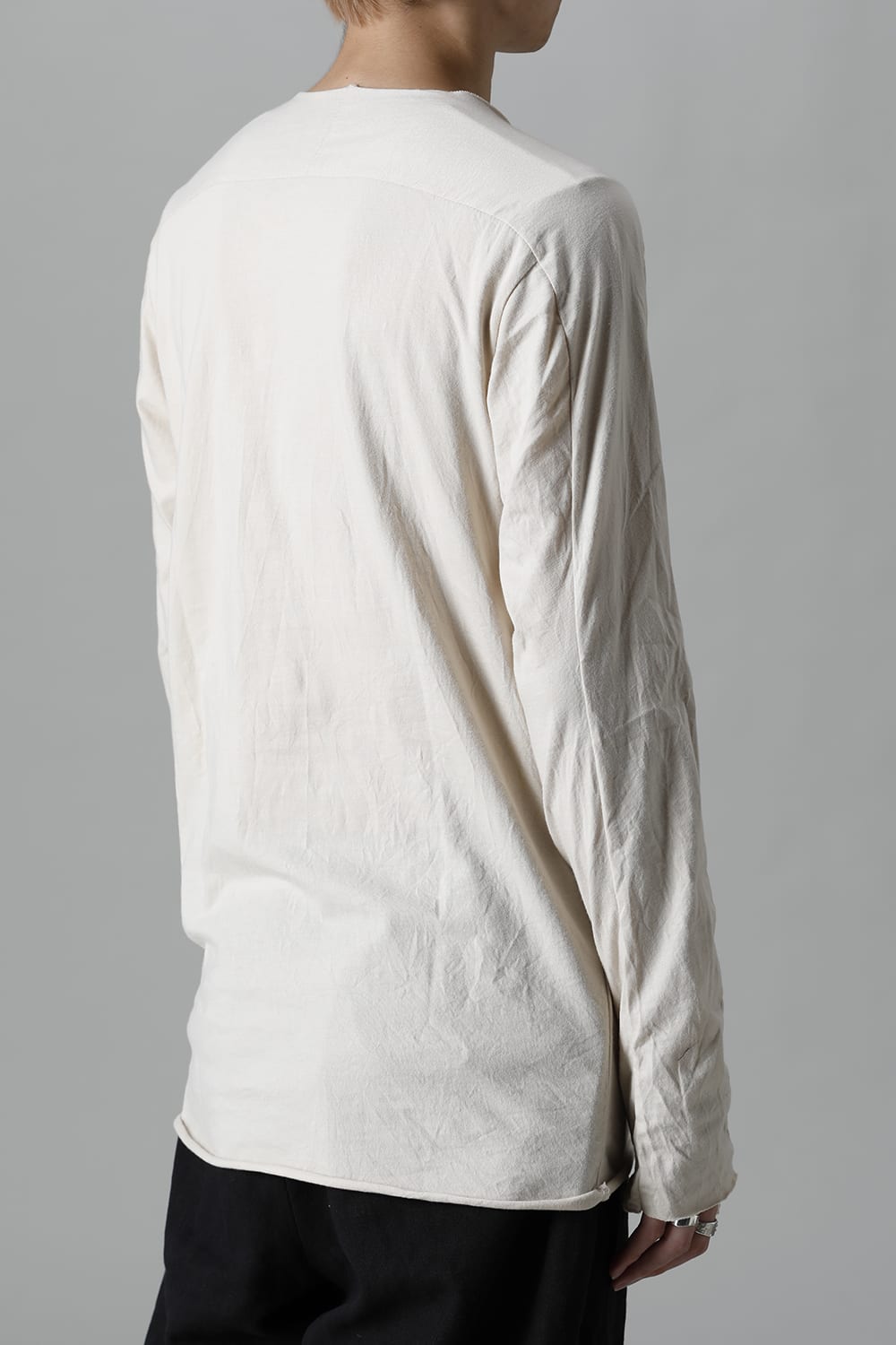 ライト ウェイト コットン ジャージー ロングスリーブ カットソー ベージュ