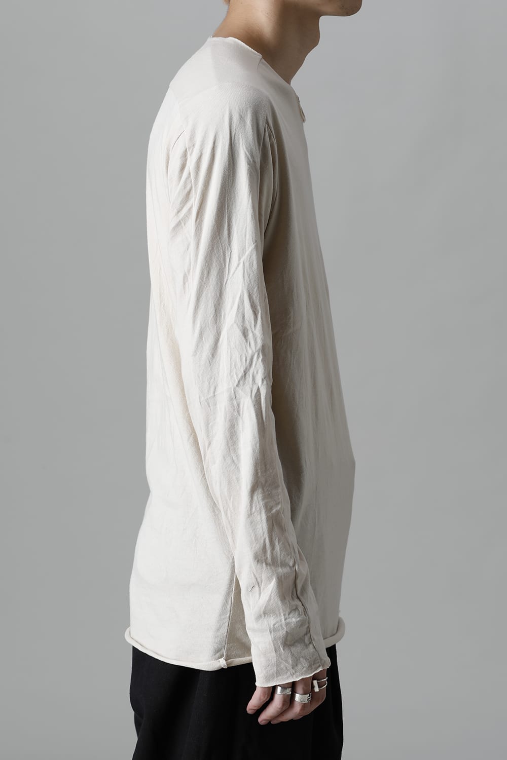 ライト ウェイト コットン ジャージー ロングスリーブ カットソー ベージュ