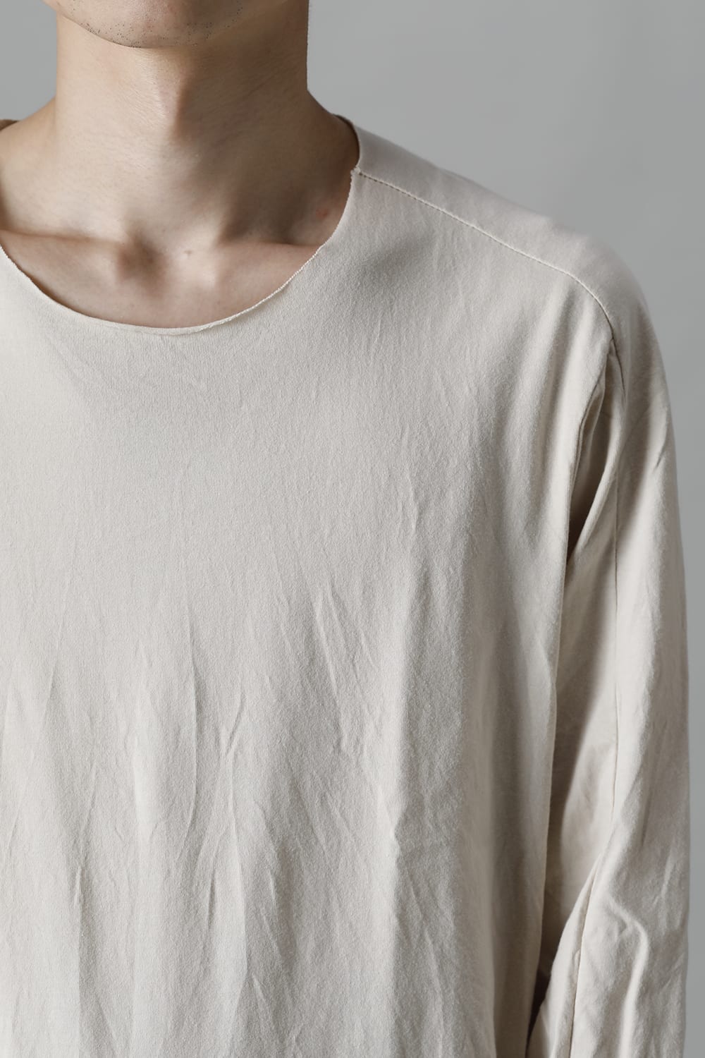 ライト ウェイト コットン ジャージー ロングスリーブ カットソー ベージュ