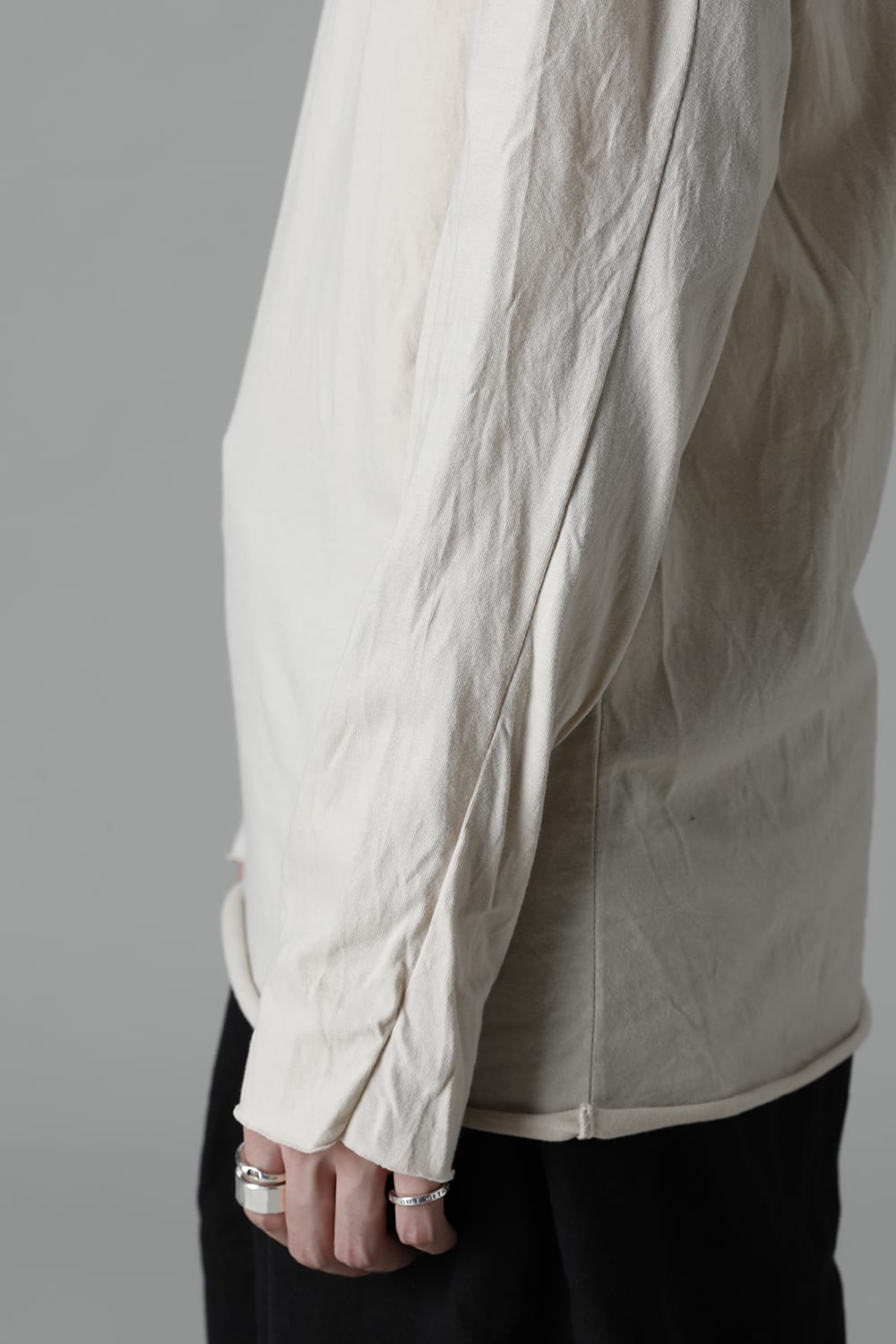 ライト ウェイト コットン ジャージー ロングスリーブ カットソー ベージュ