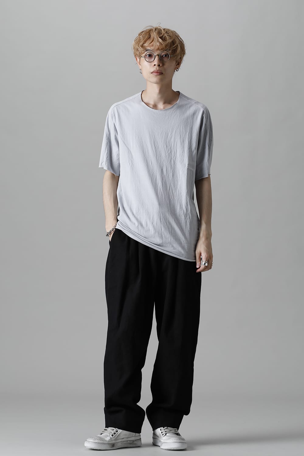 Light Weight Cotton Jersey Short Sleeve T-shirt L.Gray