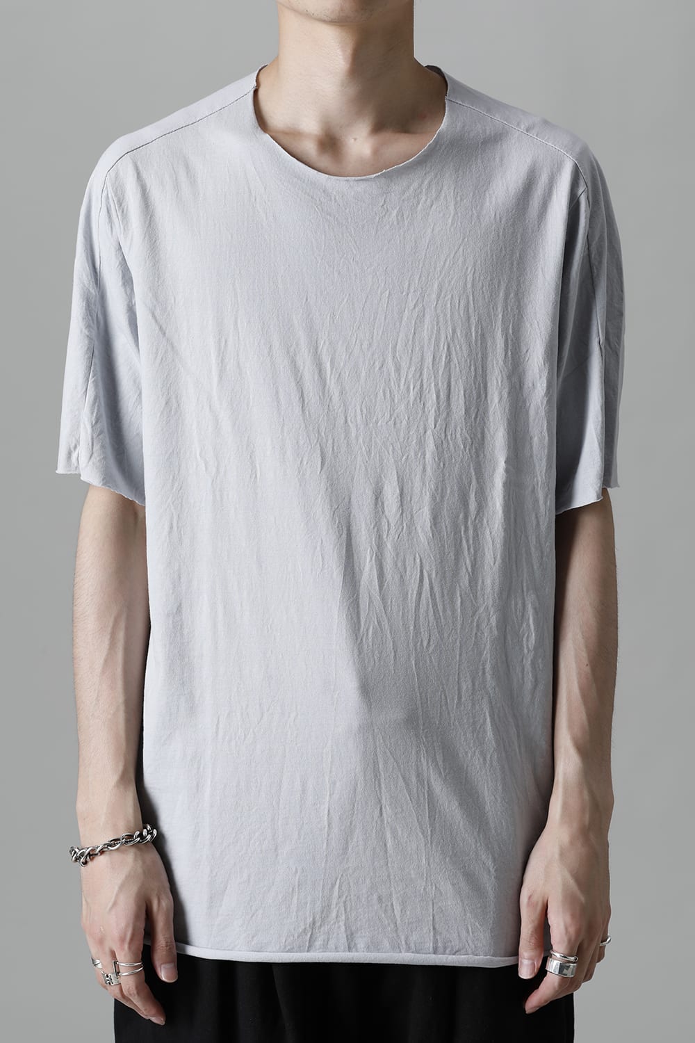 Light Weight Cotton Jersey Short Sleeve T-shirt L.Gray