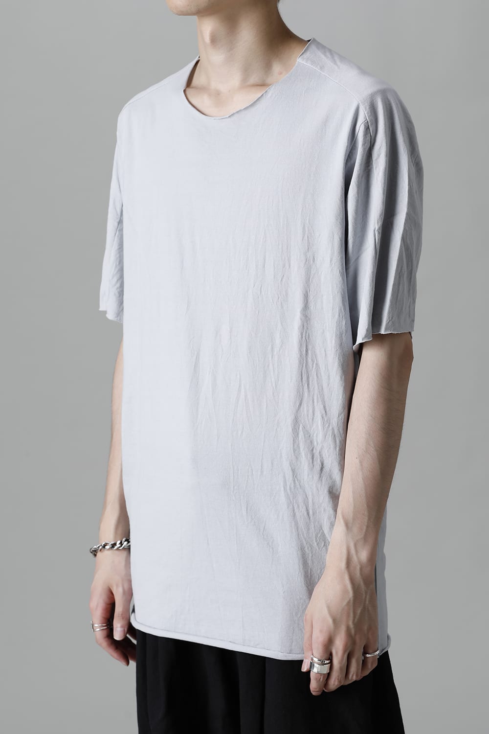 Light Weight Cotton Jersey Short Sleeve T-shirt L.Gray