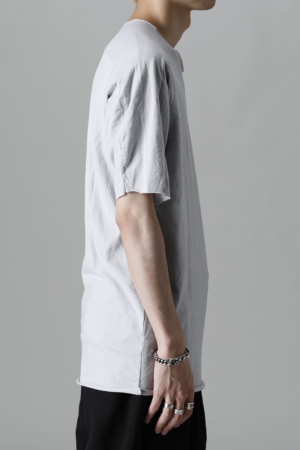 Light Weight Cotton Jersey Short Sleeve T-shirt L.Gray