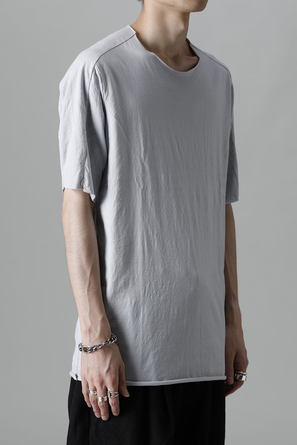 Light Weight Cotton Jersey Short Sleeve T-shirt L.Gray