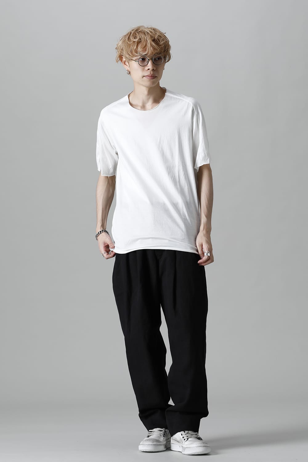 ライト ウェイト コットン ジャージー ショートスリーブ カットソー ホワイト