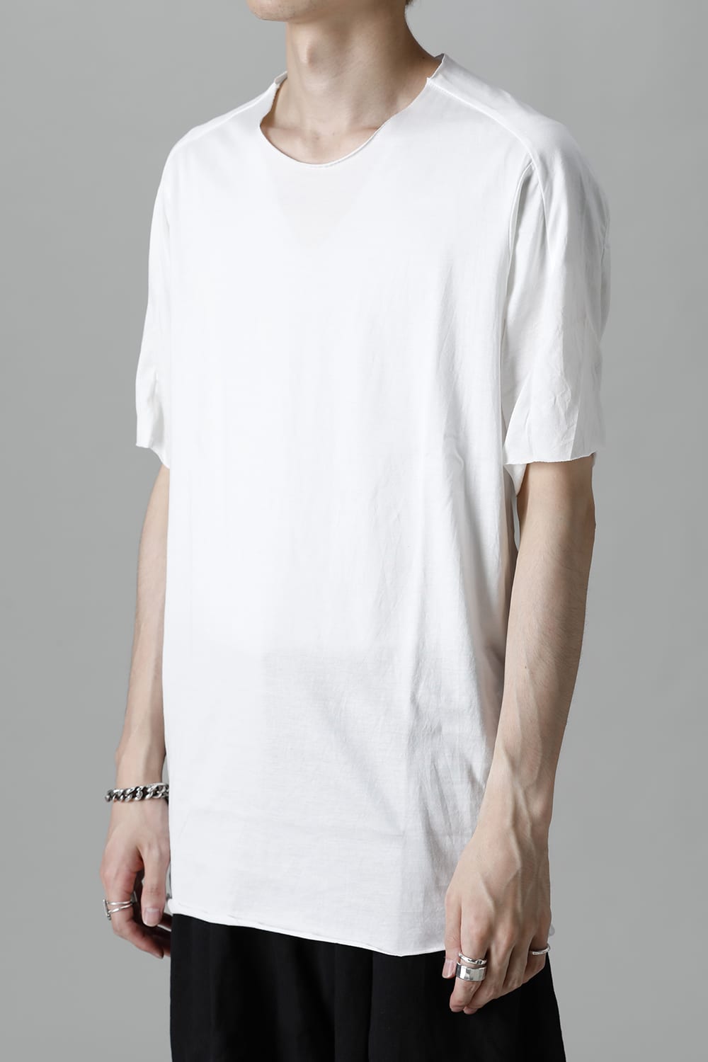 ライト ウェイト コットン ジャージー ショートスリーブ カットソー ホワイト