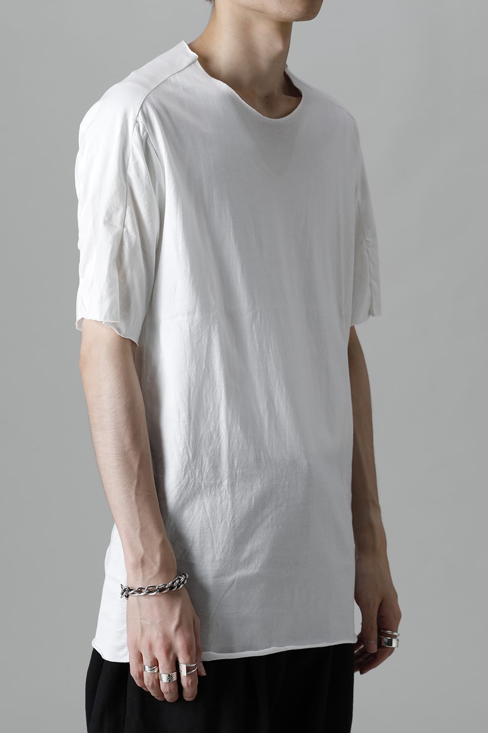 ライト ウェイト コットン ジャージー ショートスリーブ カットソー ホワイト