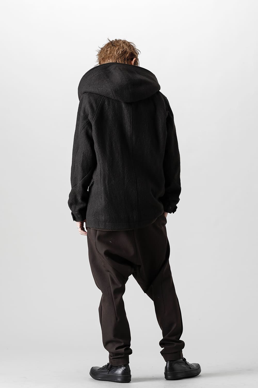 Hooded jacket Wool Herringbone