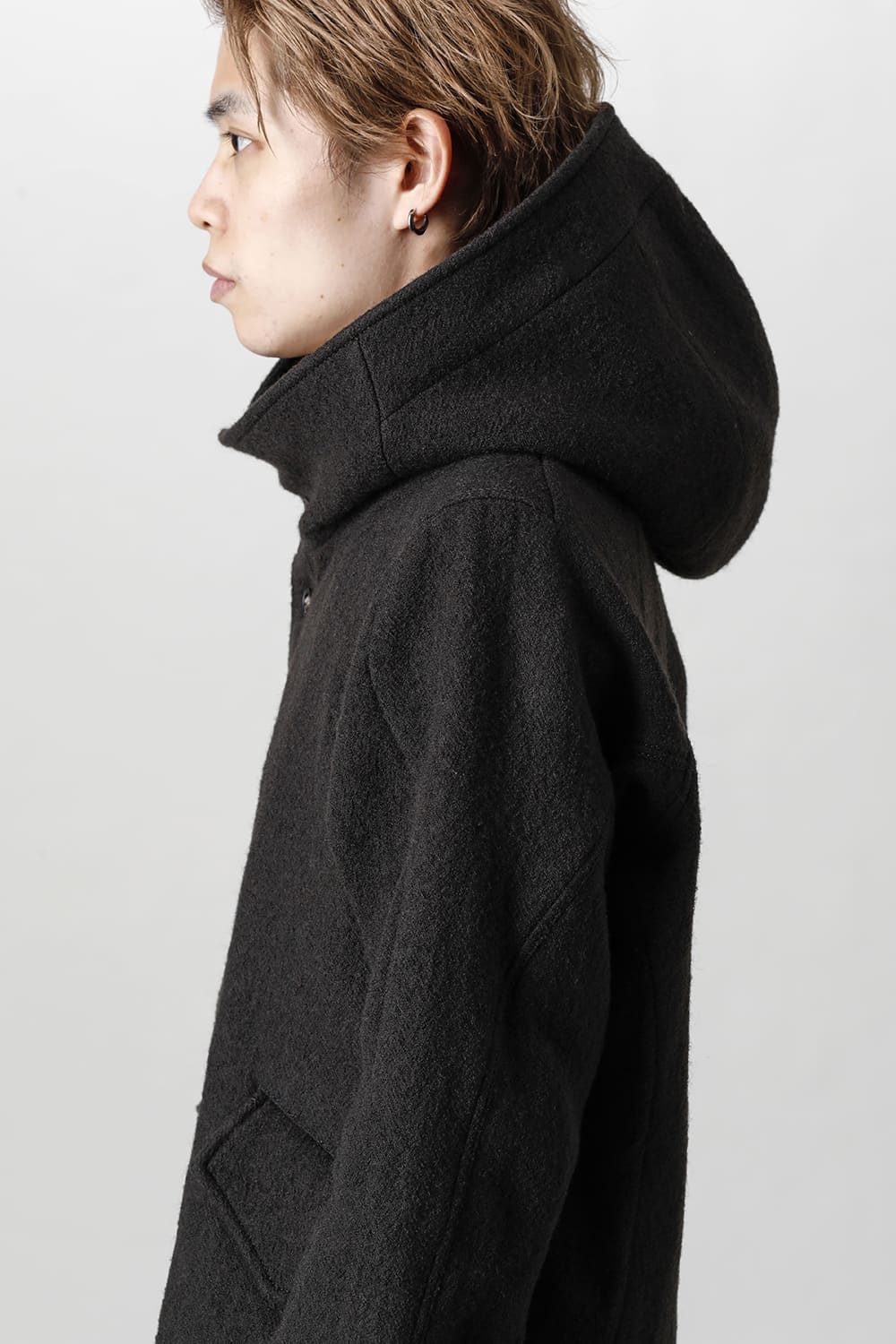 Hooded jacket Wool Herringbone