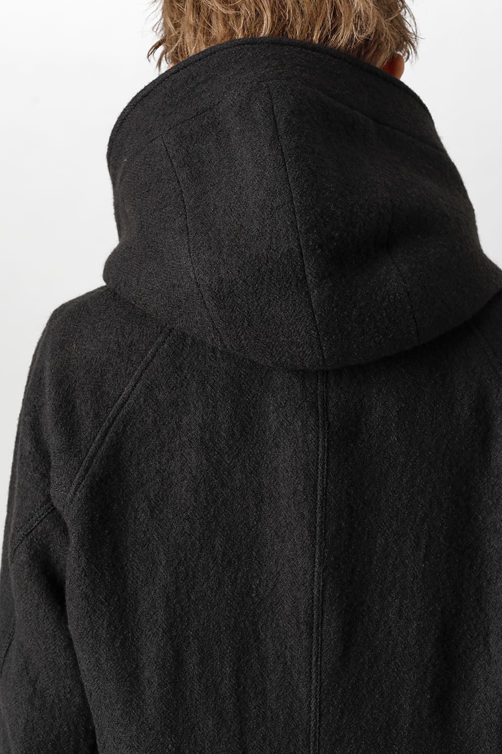 Hooded jacket Wool Herringbone