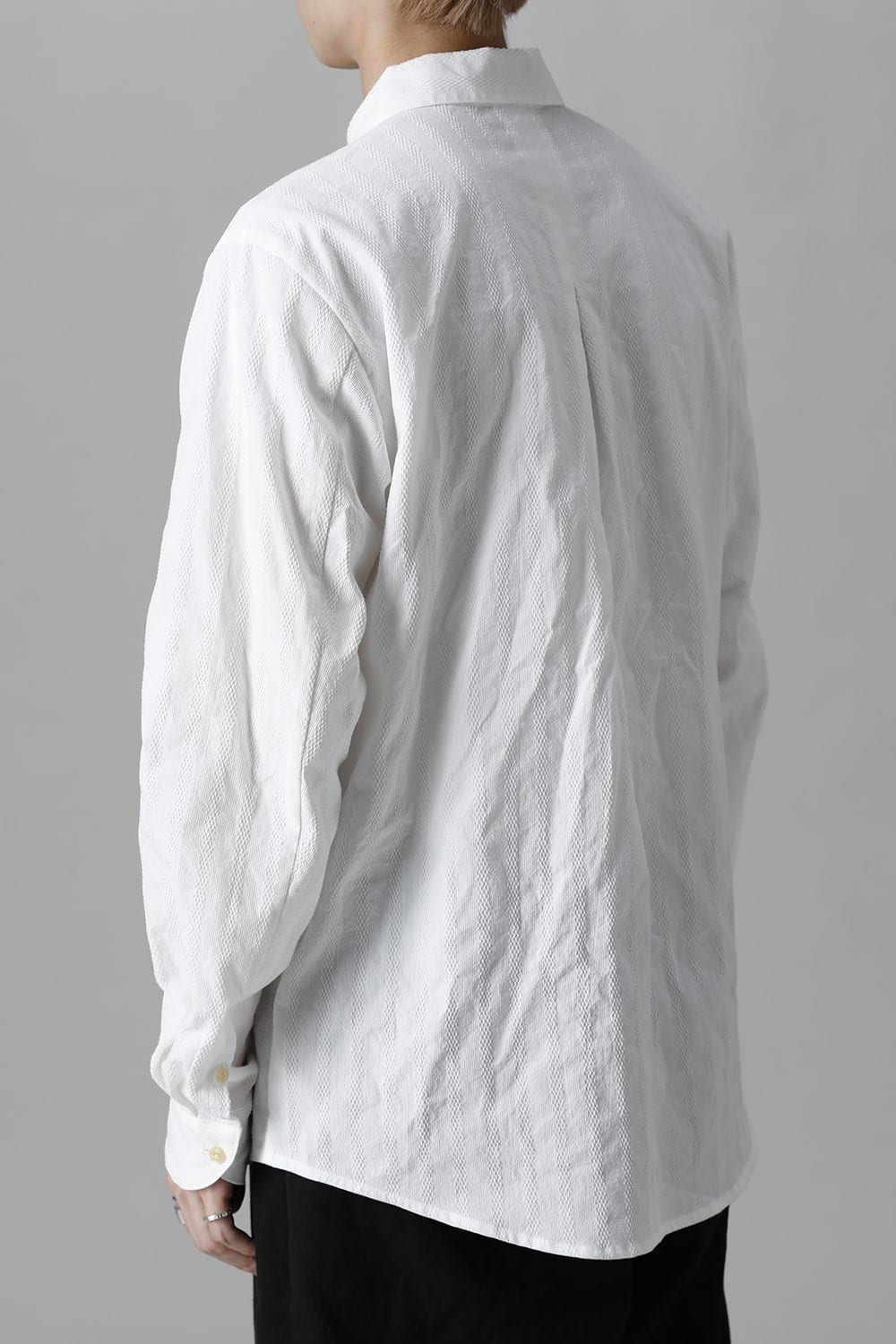 Woven Pattern Shirt-White