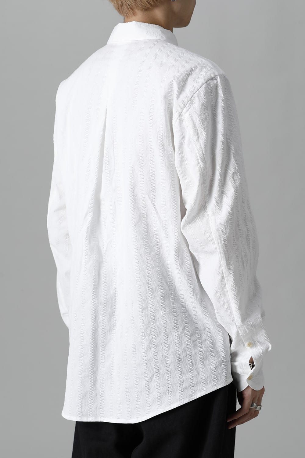 Woven Pattern Shirt-White