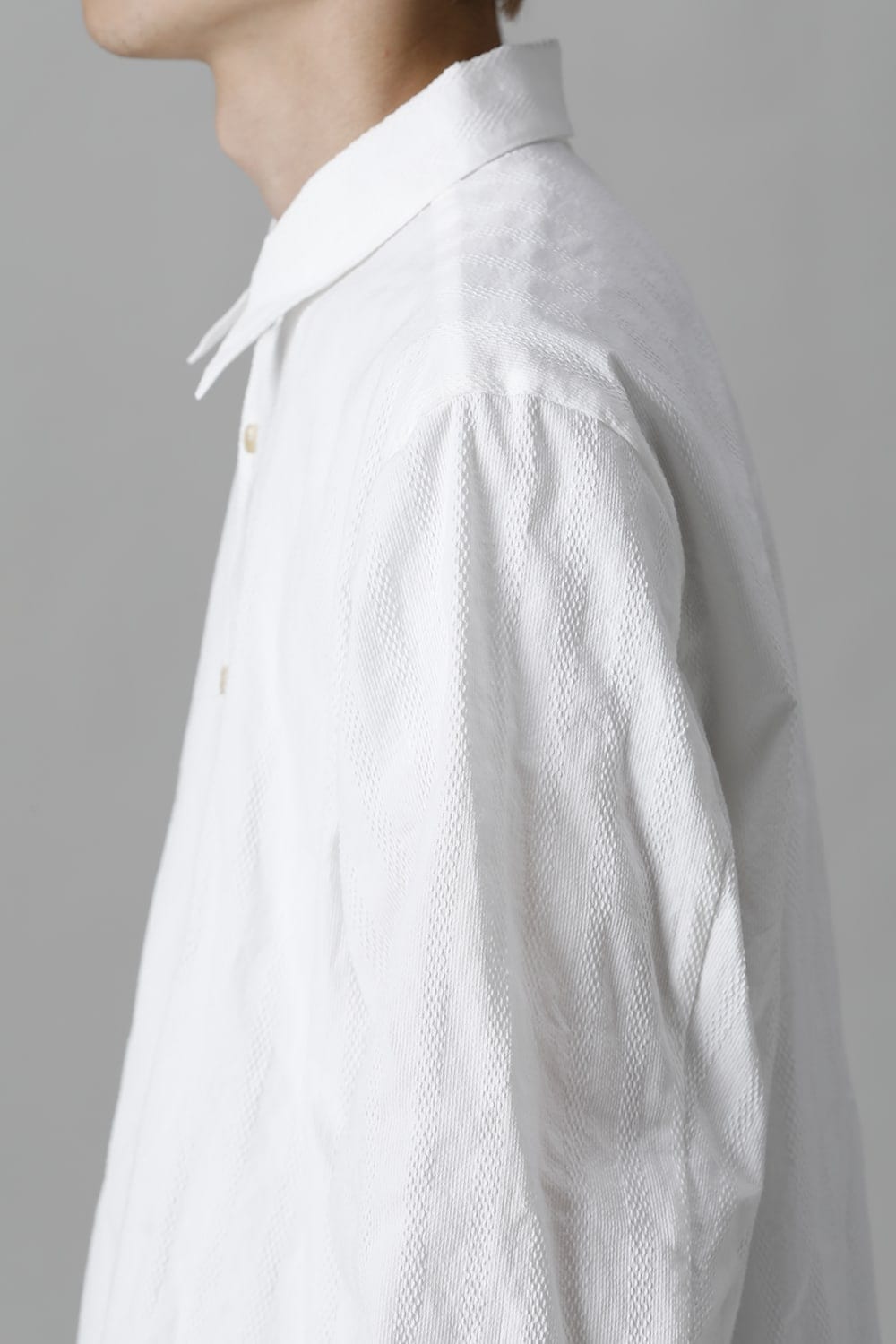 Woven Pattern Shirt-White