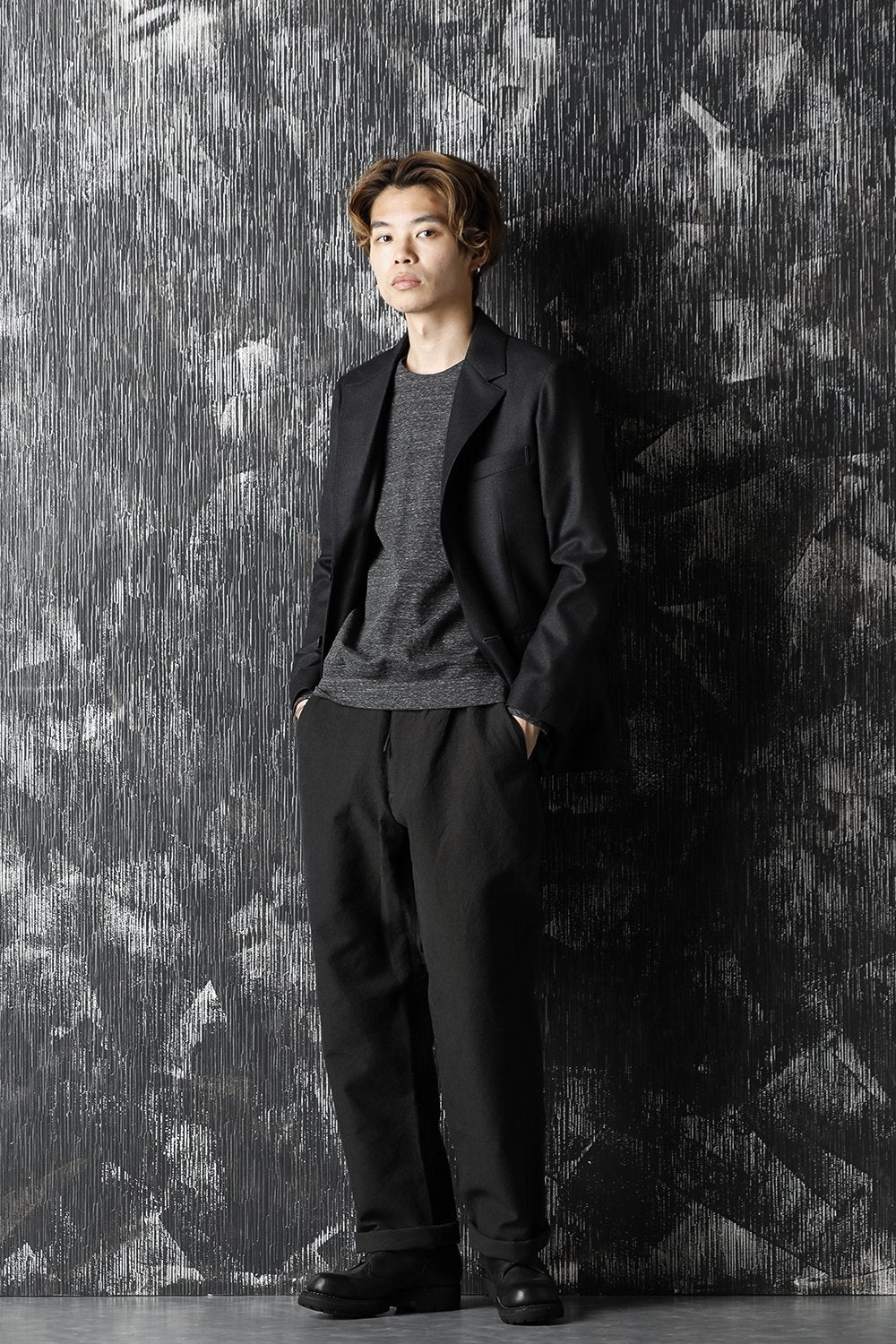 High density Double Cotton Wide Pants Khaki