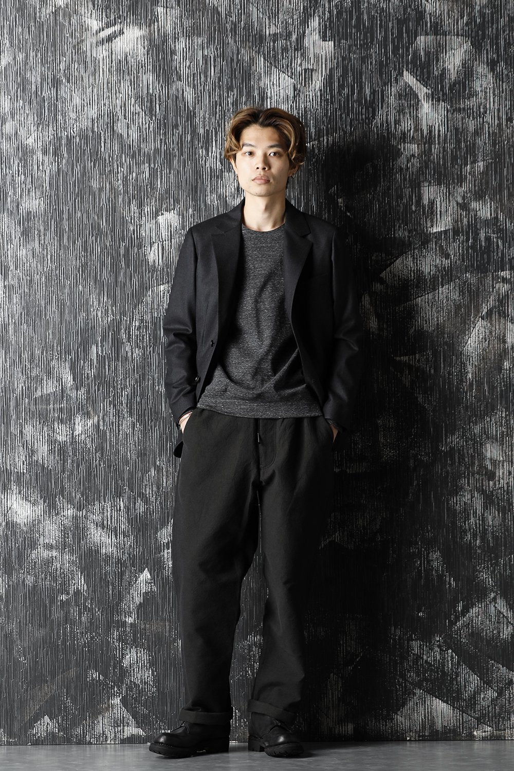 High density Double Cotton Wide Pants Khaki