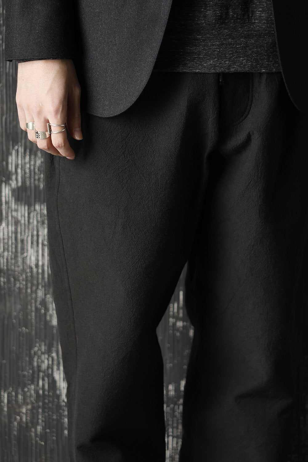 High density Double Cotton Wide Pants Khaki