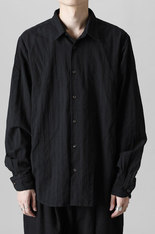 Woven Pattern Shirt-Black