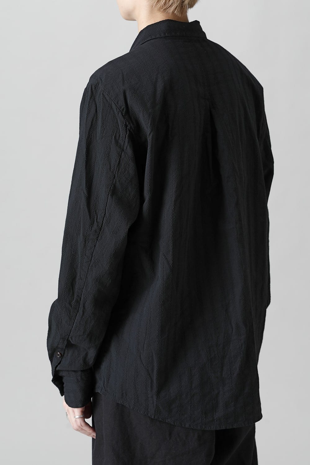 Woven Pattern Shirt-Black