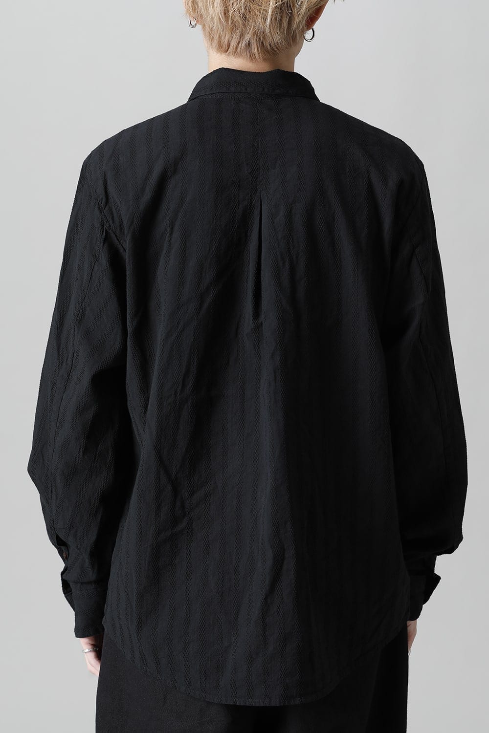 Woven Pattern Shirt-Black