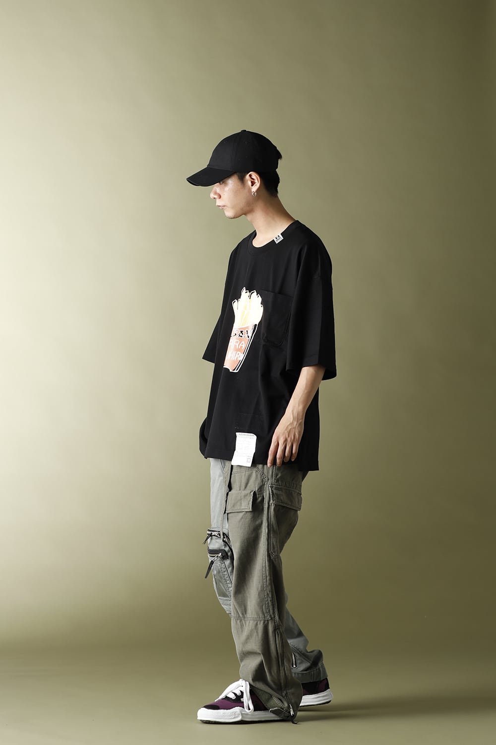 Foods Printed T-shirt Black