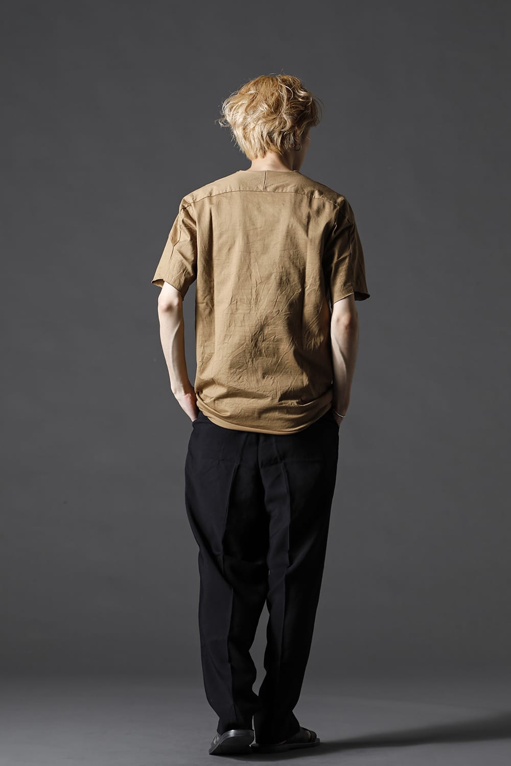 High Density Cotton Jersey Short Sleeve T-shirts Kahki / Beige