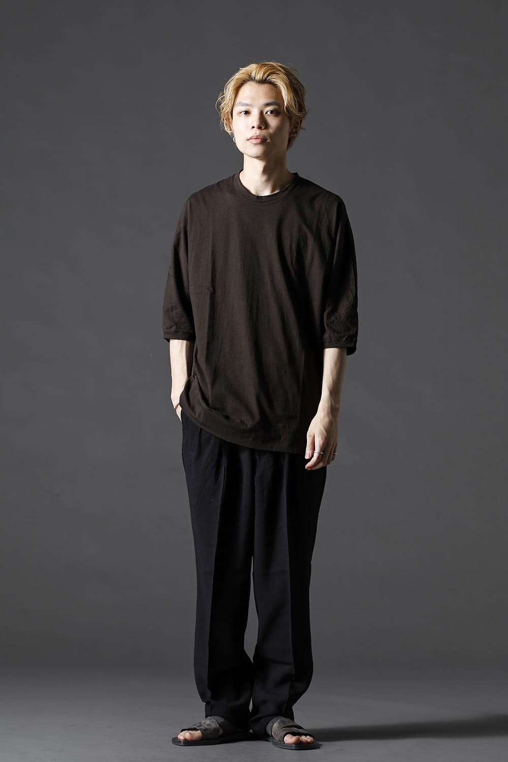 シー アイランド コットン ジャージー ハーフスリーブ ドルマン Tシャツ ダーク カーボン