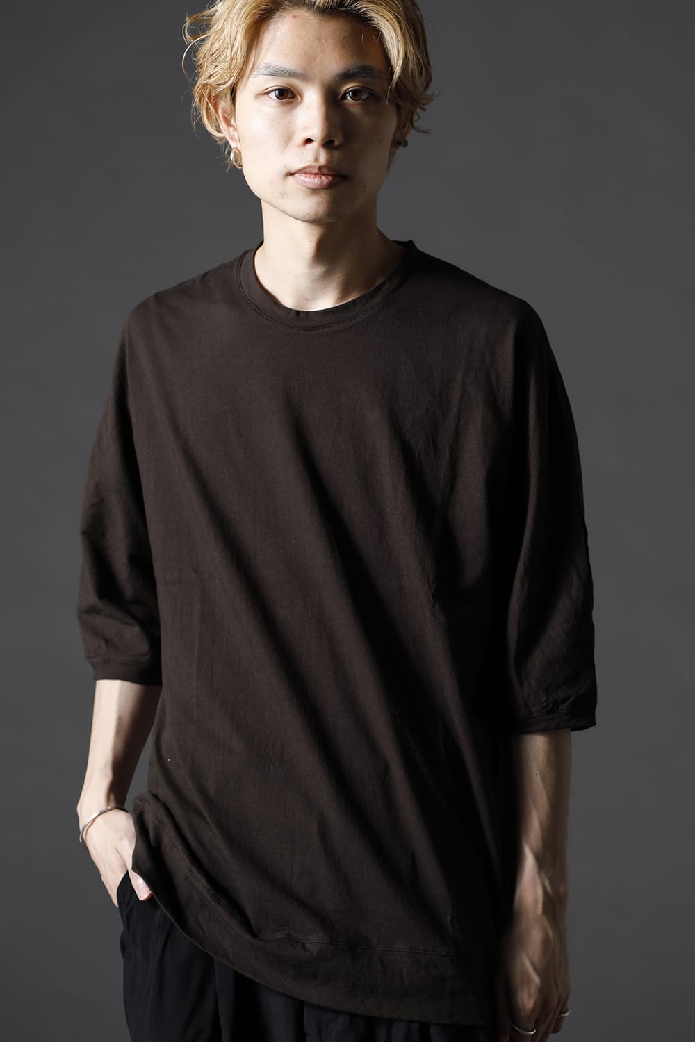 シー アイランド コットン ジャージー ハーフスリーブ ドルマン Tシャツ ダーク カーボン