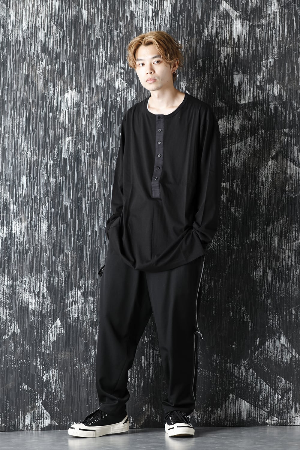 Kartima Jersey Henry Neckt T-shirt Black