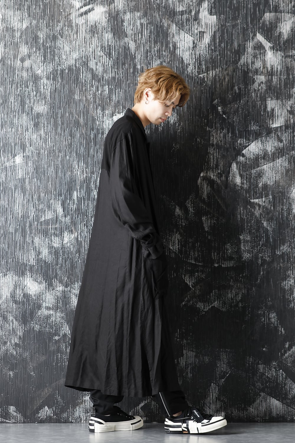 Rayon Tencel Switching Long Blouse