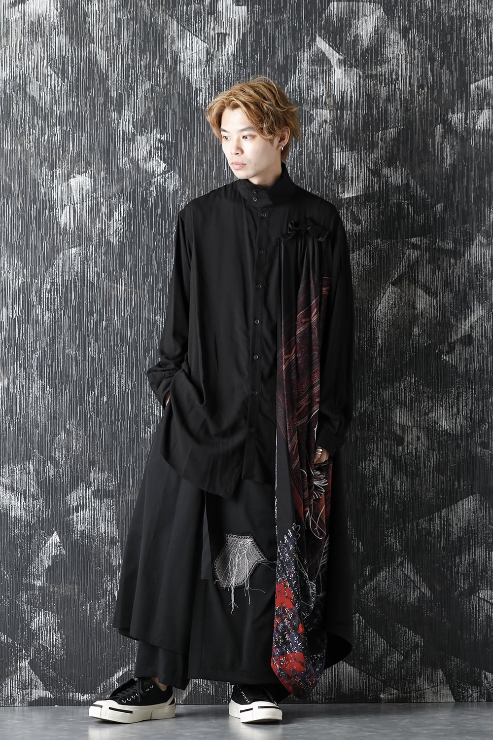 K-Stand Drape Blouse