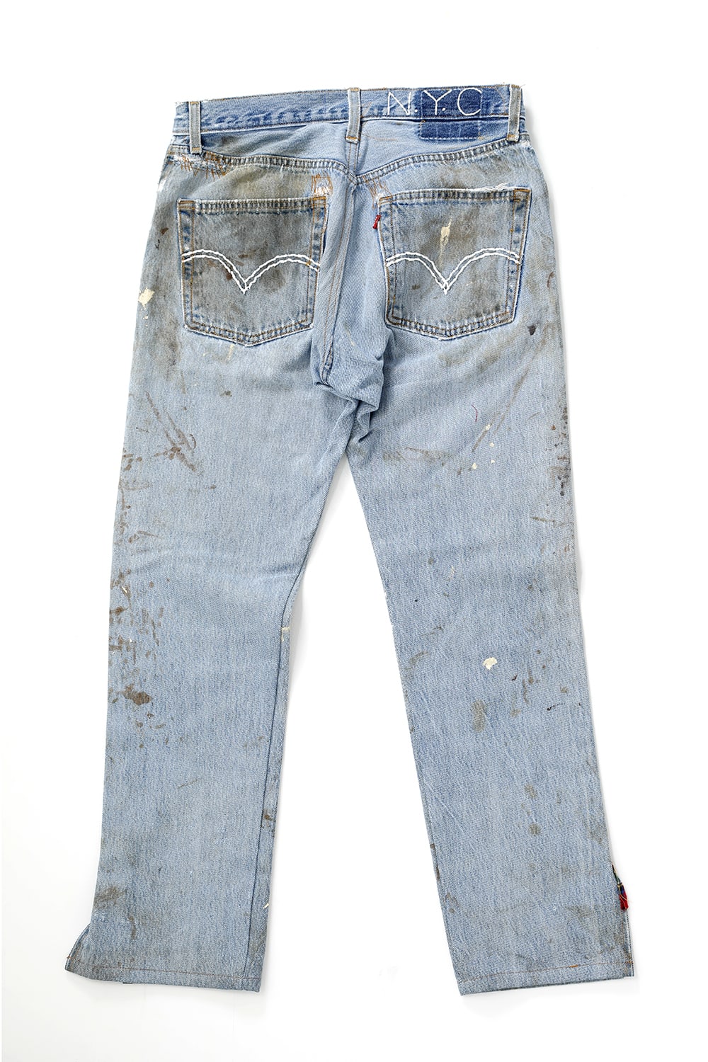 REWORKED DENIM PANTS