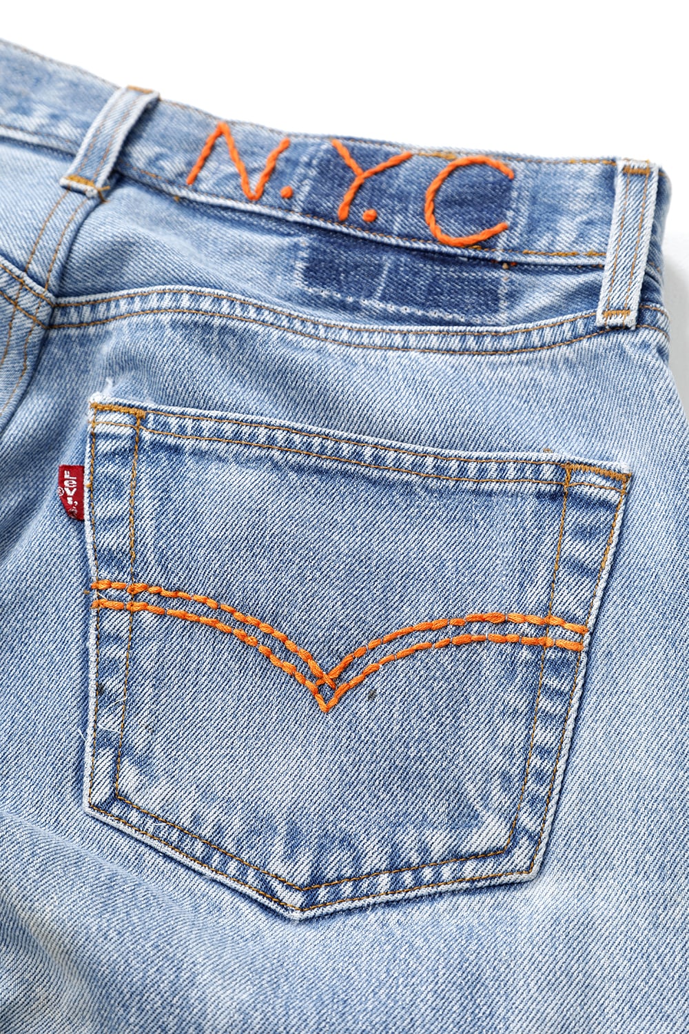 REWORKED DENIM PANTS