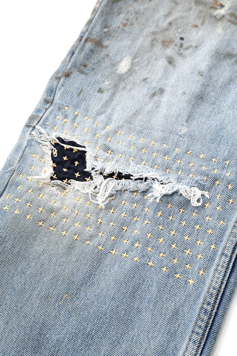 REWORKED DENIM PANTS