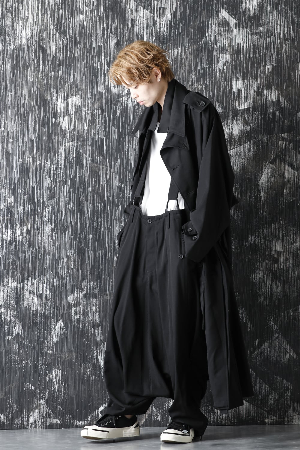 Wrinkled Gabardine Removable Coat 