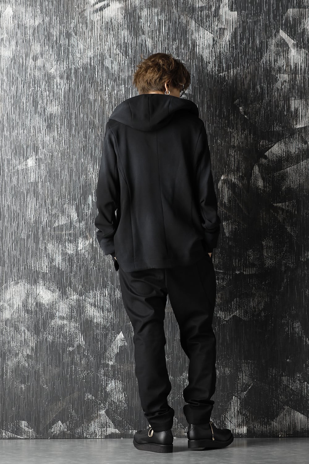 ジャケット ウール ヘビー ジョーゼット ホワイトピグメント コーティング