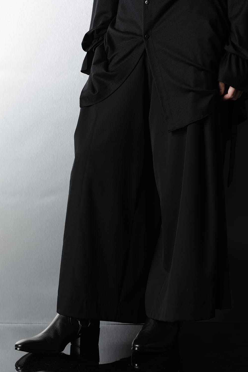 Gabardine Stretch Wide Tuck Slacks