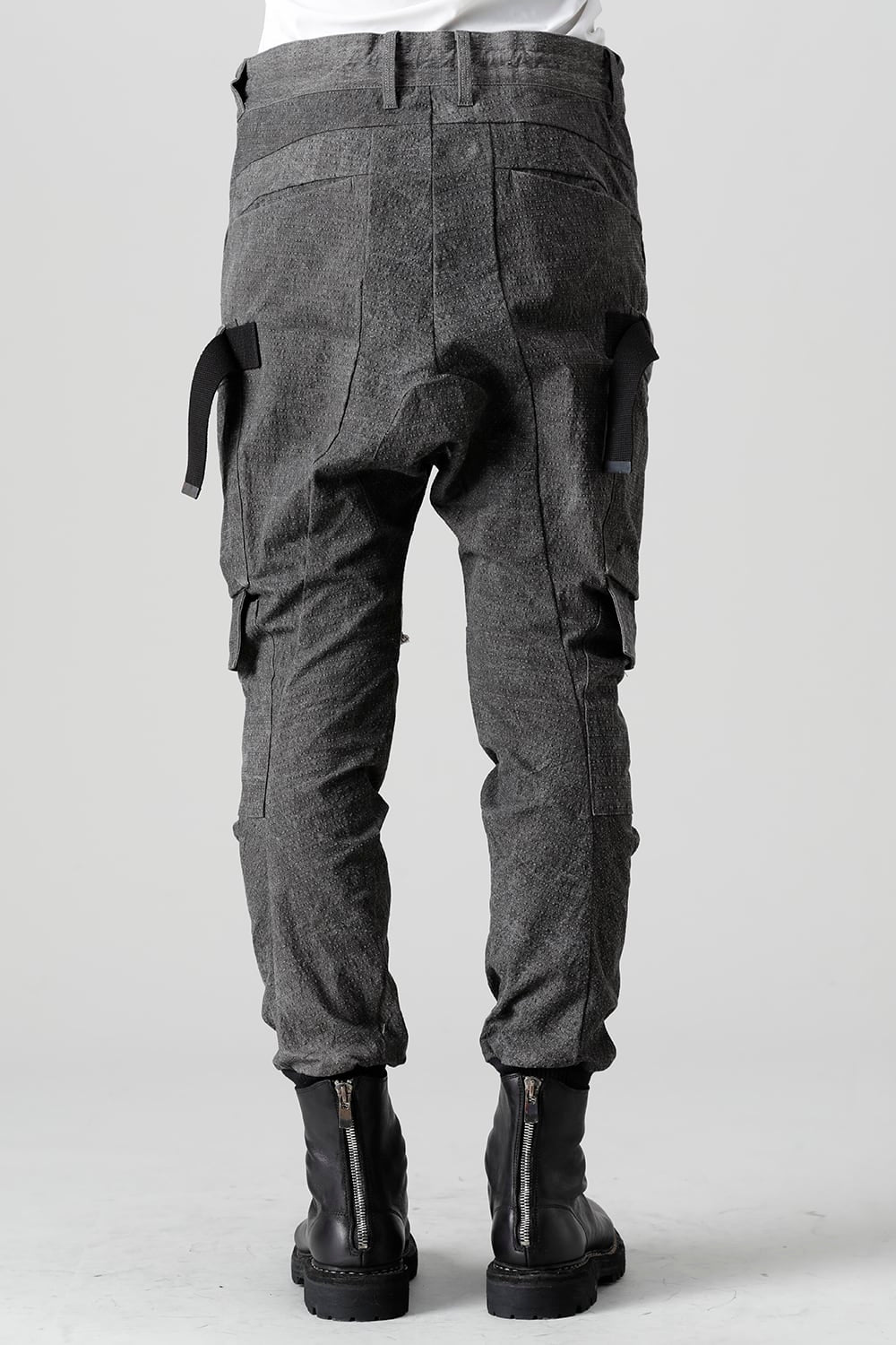 ディンプルワッシャーコットンストレッチリップストップマルチポケットカーゴジョグパンツ ダスト