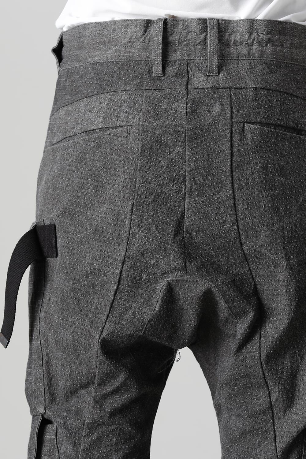 ディンプルワッシャーコットンストレッチリップストップマルチポケットカーゴジョグパンツ ダスト