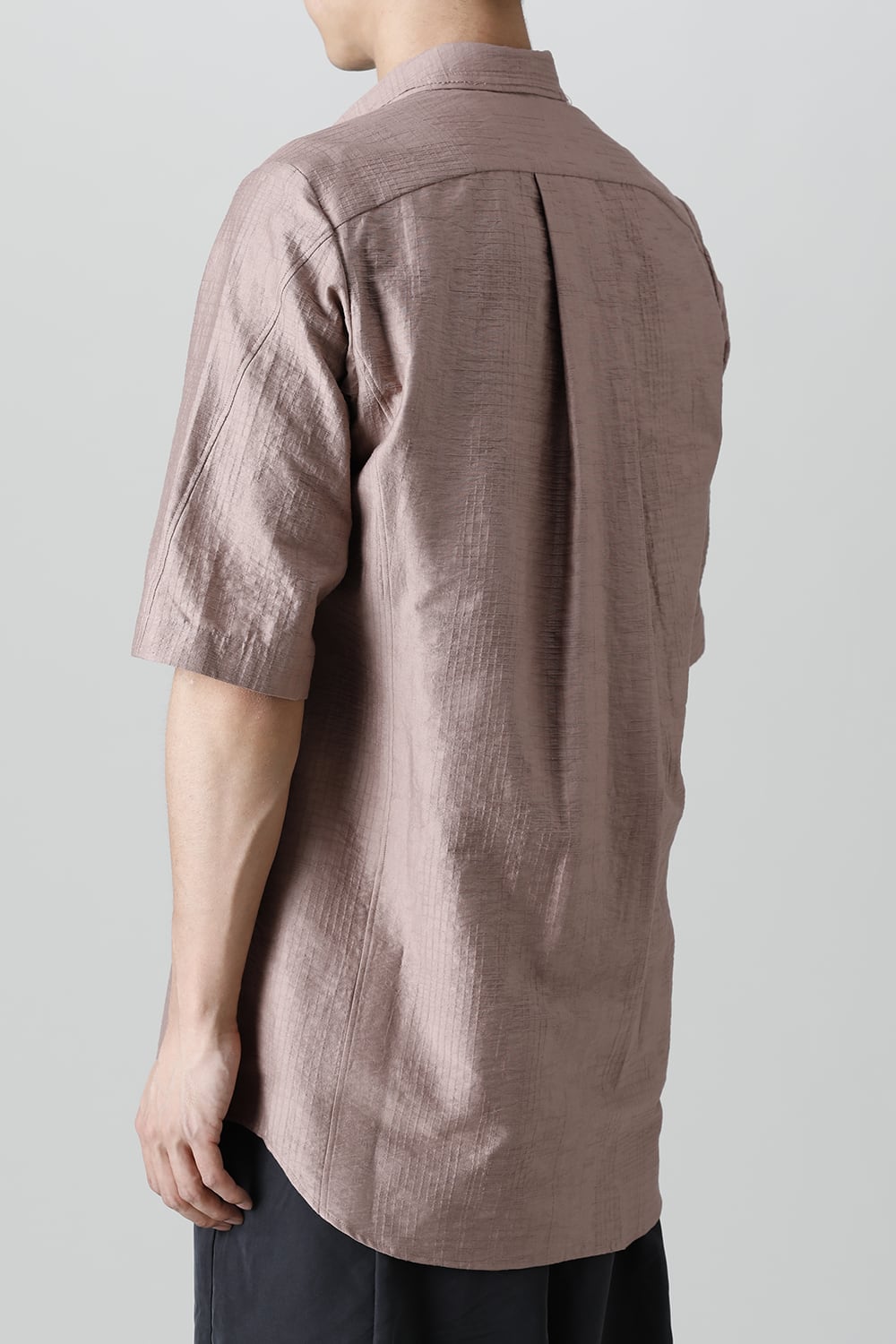 Short sleeve shirt Shadow jacquard  Pink Gray