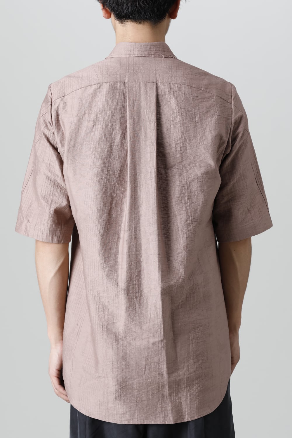 Short sleeve shirt Shadow jacquard  Pink Gray