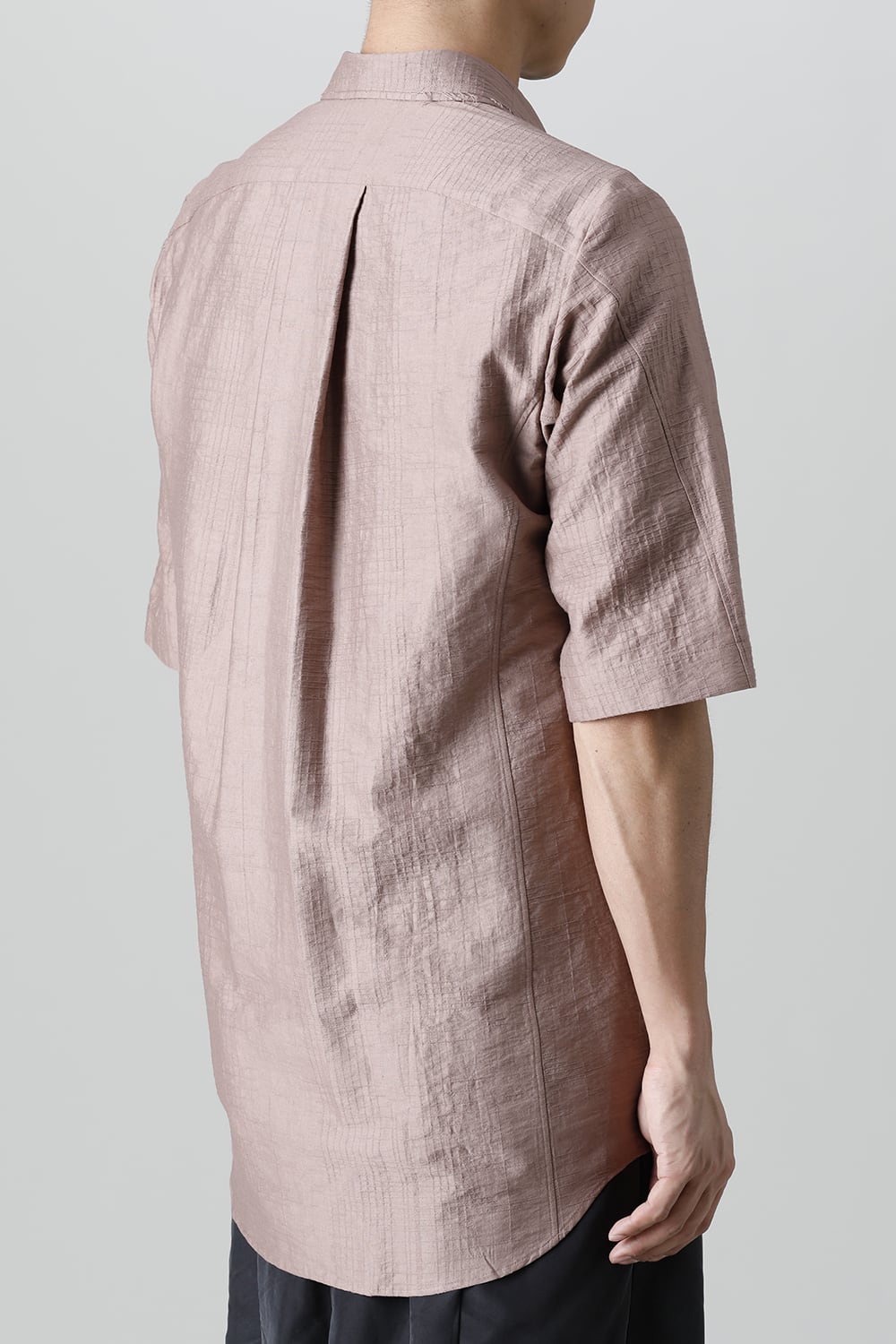 Short sleeve shirt Shadow jacquard  Pink Gray